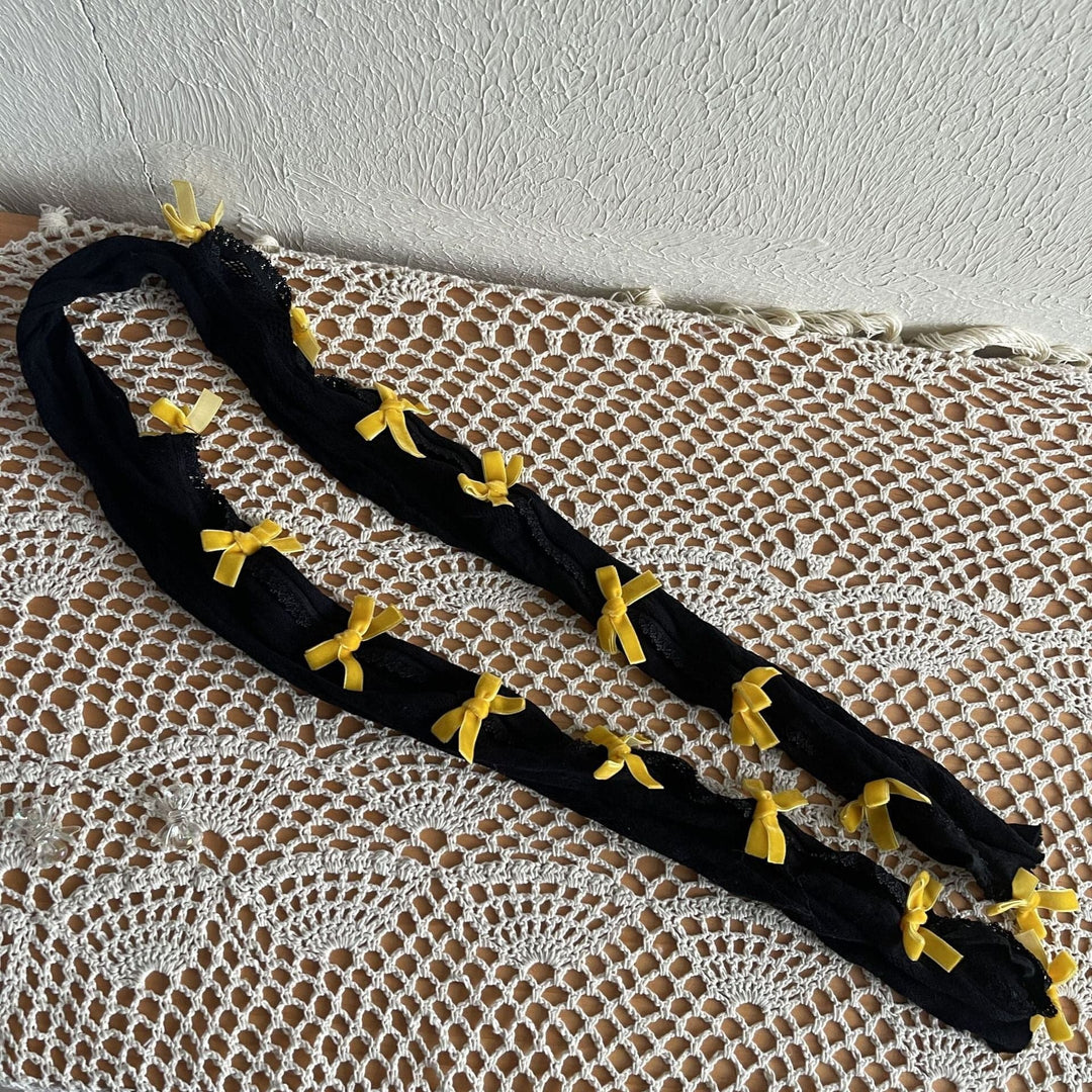 Lace bowknot hollow out contrast gloves  | Festival Outfits Women