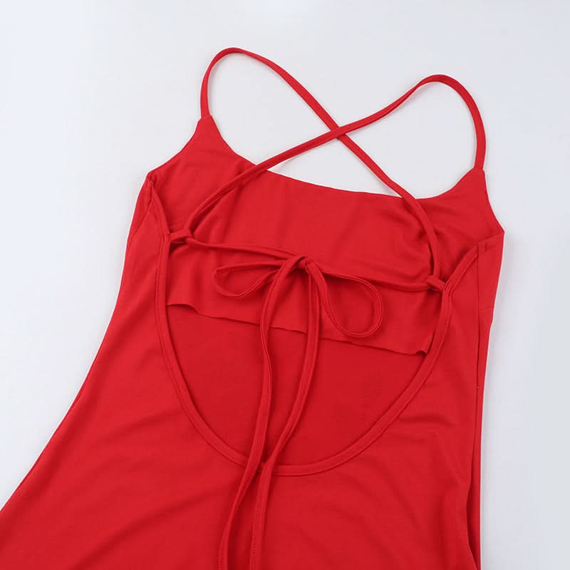 U neck flower beaded cross back cami maxi dress  | Festival Outfits Women