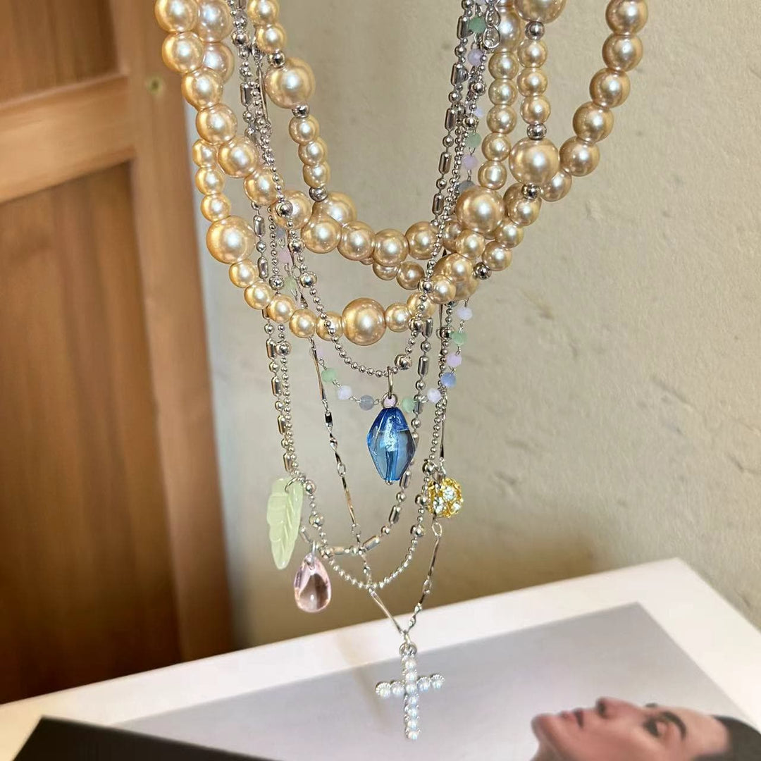 Beaded multicolor layered 2 pcs necklace  | Festival Outfits Women