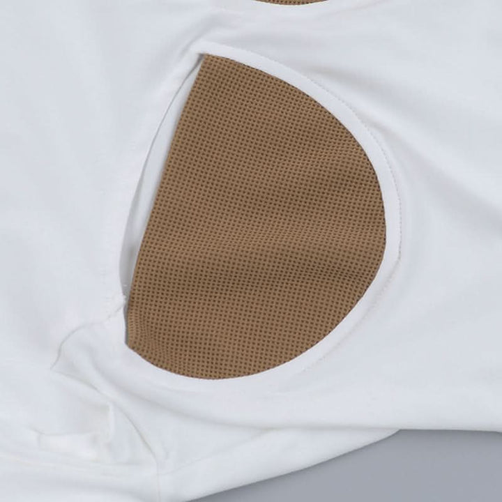 Long sleeve crewneck patchwork hollow out cut out top-final-sale  | Festival Outfits Women