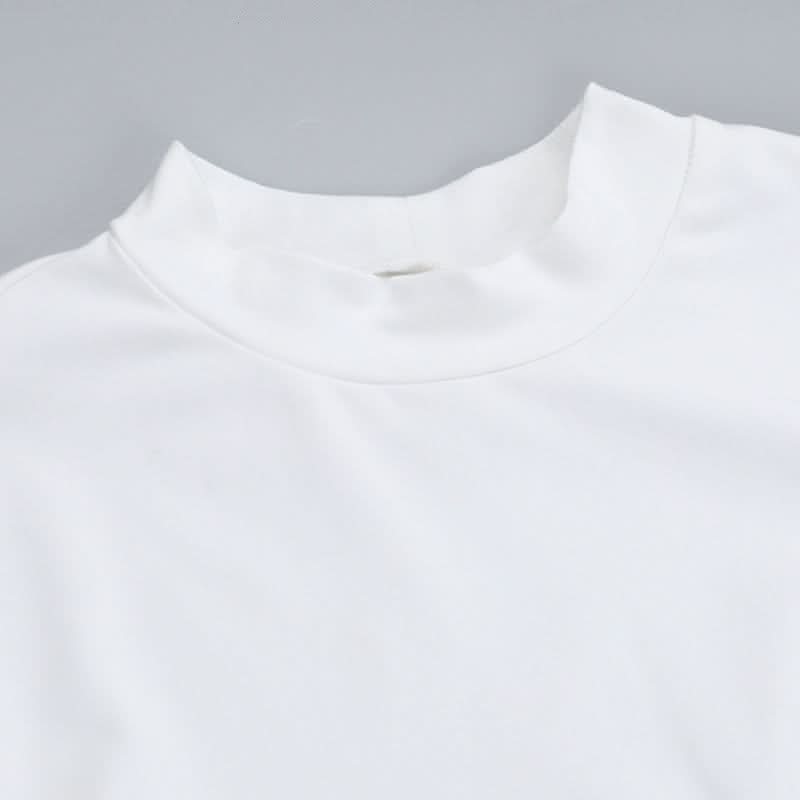 Long sleeve crewneck patchwork hollow out cut out top-final-sale  | Festival Outfits Women