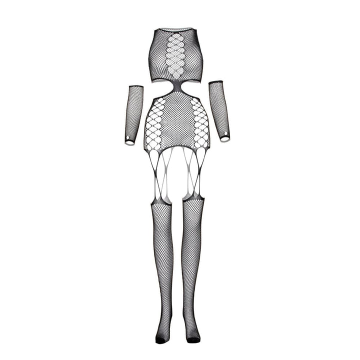 Crewneck gloves fishnet suspender bodystocking  | Festival Outfits Women