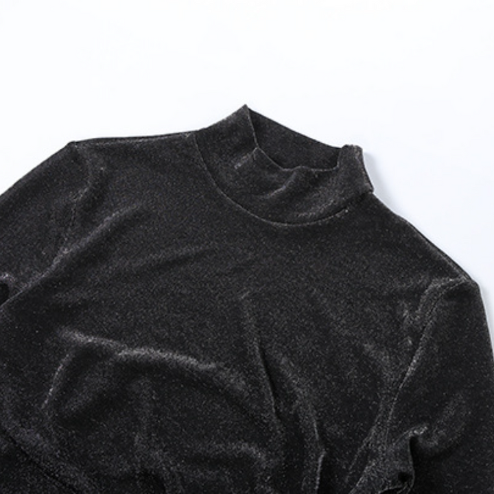 Ruched hollow out long sleeve high neck cut out maxi dress  | Festival Outfits Women