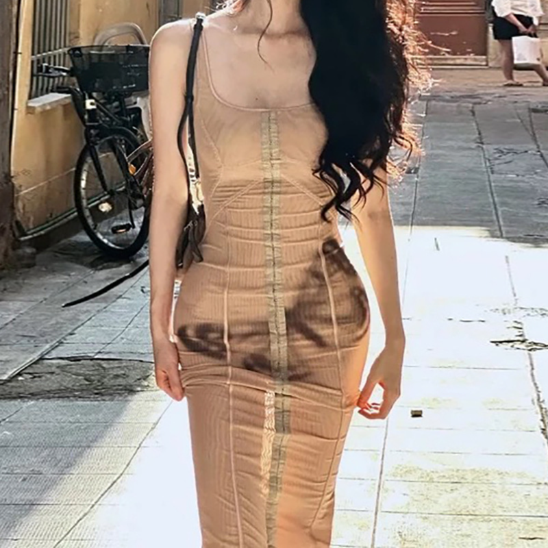 Square neck butterfly pattern tank midi dress  | Festival Outfits Women-final-sale
