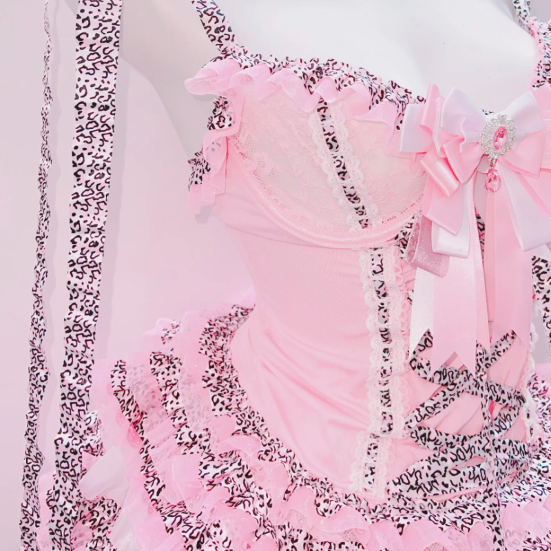 Ruffle bowknot lace up v neck cami mini dress  | Festival Outfits Women