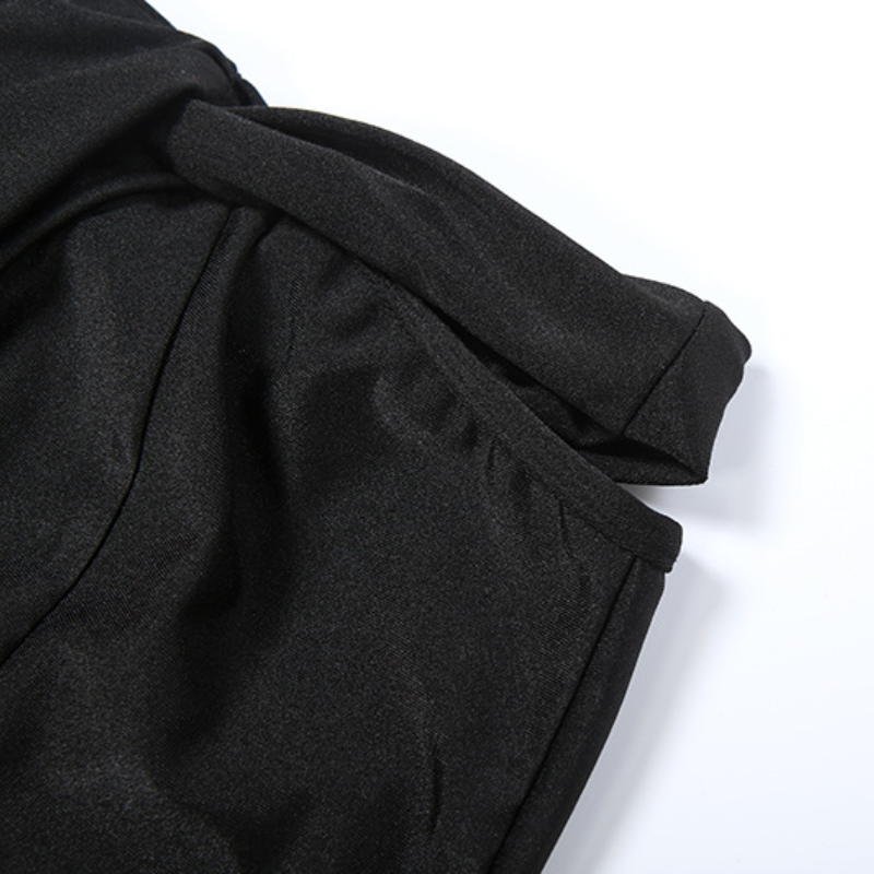 Fluffy hollow out sweetheart neck low rise pant set  | Festival Outfits Women