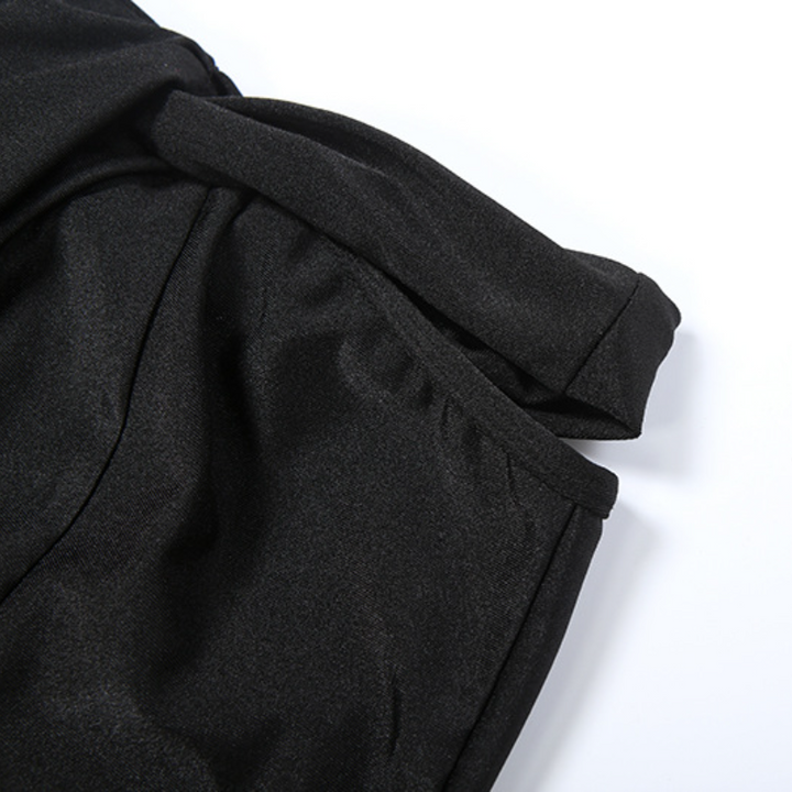 Fluffy hollow out sweetheart neck low rise pant set  | Festival Outfits Women