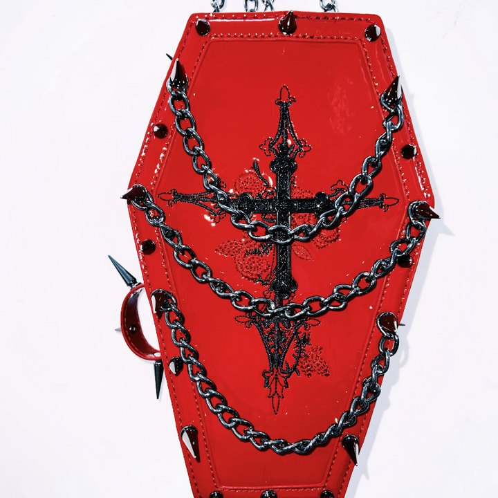 Rivet cross pattern metal chain bag  | Festival Outfits Women