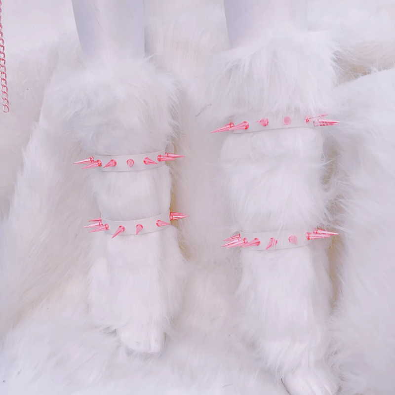 Metal chain fluffy bone applique long sleeve mini skirt set  | Festival Outfits Women