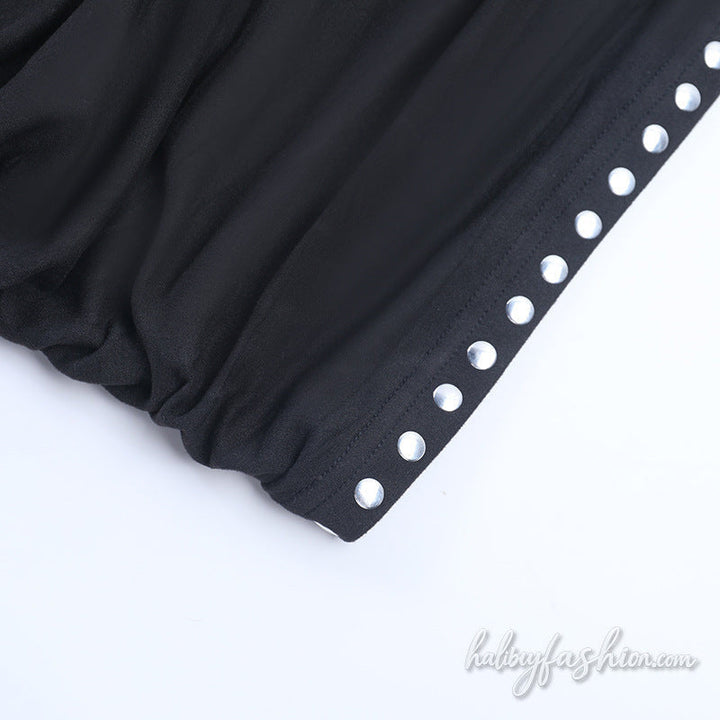 Halter self tie hollow out ruched mini dress