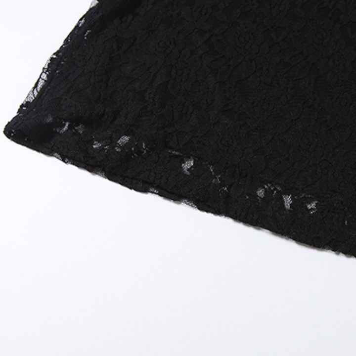 Lace long sleeve v neck solid mini dress  | Festival Outfits Women