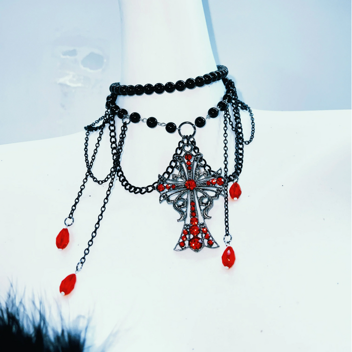 Sweetheart neck fluffy rivet applique contrast top  | Festival Outfits Women