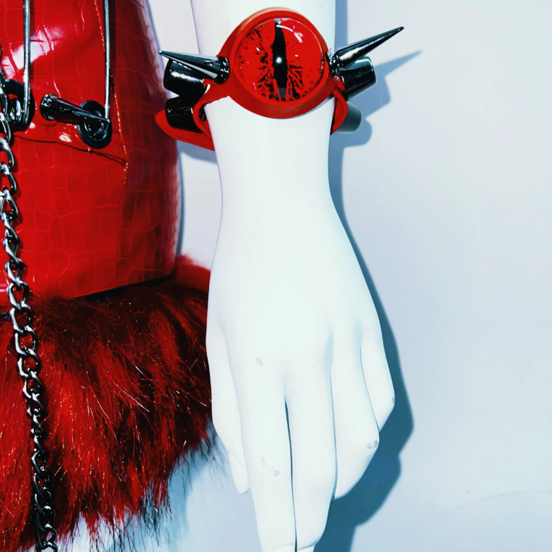 Fluffy metal chain rivet PU leather top  | Festival Outfits Women