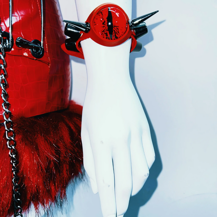 Fluffy metal chain rivet PU leather top  | Festival Outfits Women