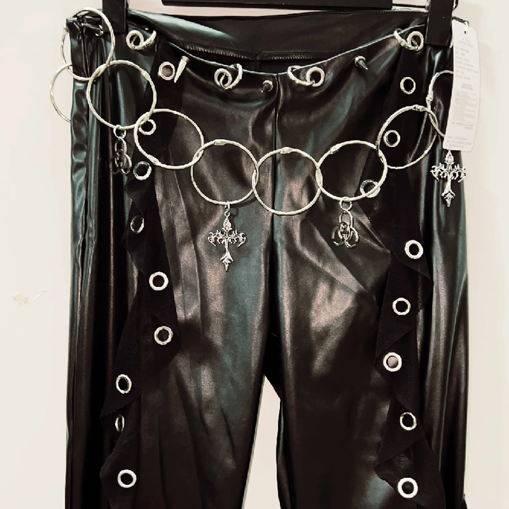 PU leather o ring pant  | Festival Outfits Women