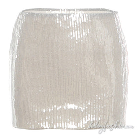 Glitter solid medium rise mini skirt