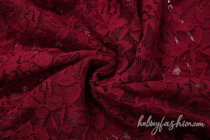Long sleeve lace u neck hollow out bodysuit