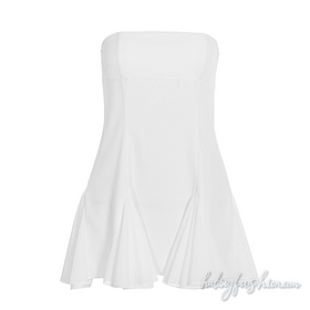 Ruched zip-up backless solid tube mini dress