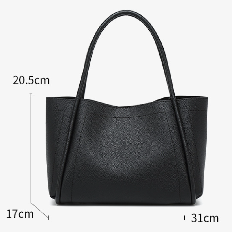 THE STRUCTURED LYCHEE GRAIN TOTE - Halibuy - 3