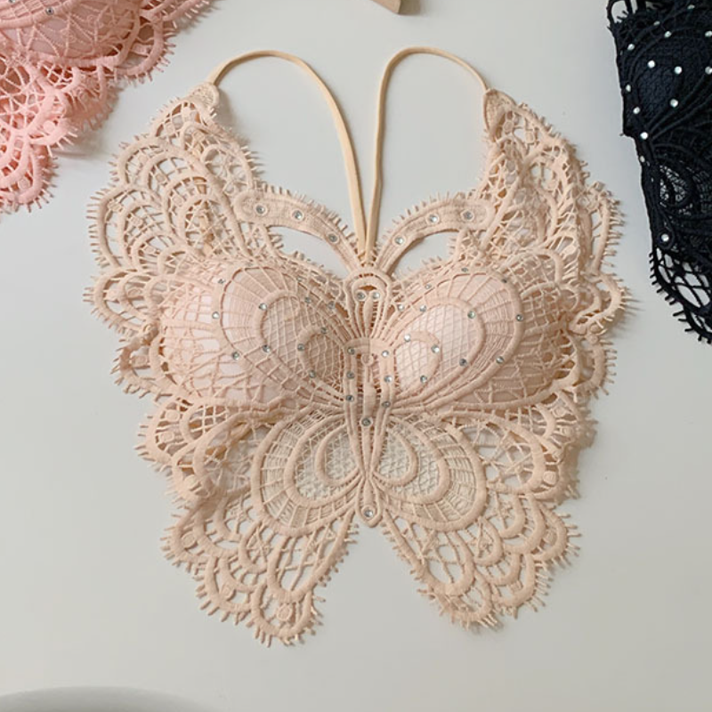 Beaded v neck padded backless hollow out cut out top  | Festival Outfits Women