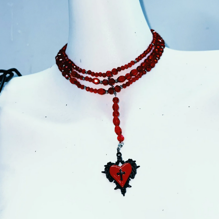 Metal chain o ring rivet applique v neck top  | Festival Outfits Women