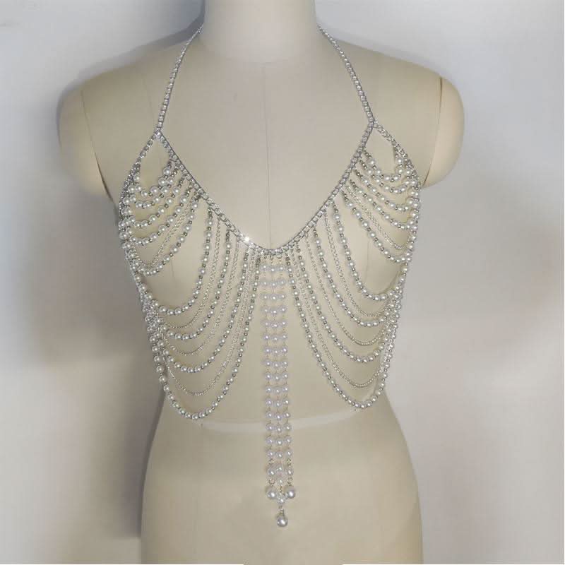 Halter hollow out beaded crop cut out top  | Festival Outfits Women