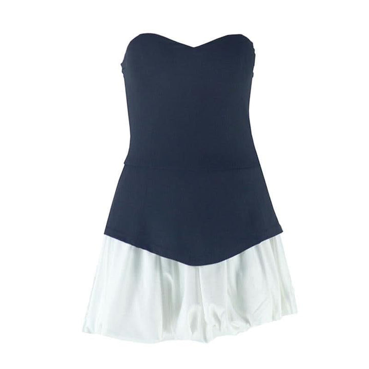 Sweetheart neck patchwork backless tube mini dress  | Festival Outfits Women