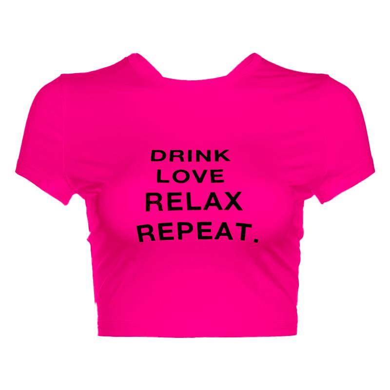 Short sleeve crewneck ruched letter print crop top  | Festival Outfits Women