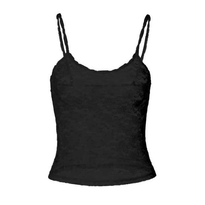 U neck see through lace backless cami top  | Festival Outfits Women