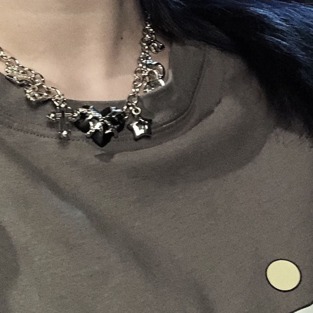 Metal chain pendant adjustable choker necklace  | Festival Outfits Women
