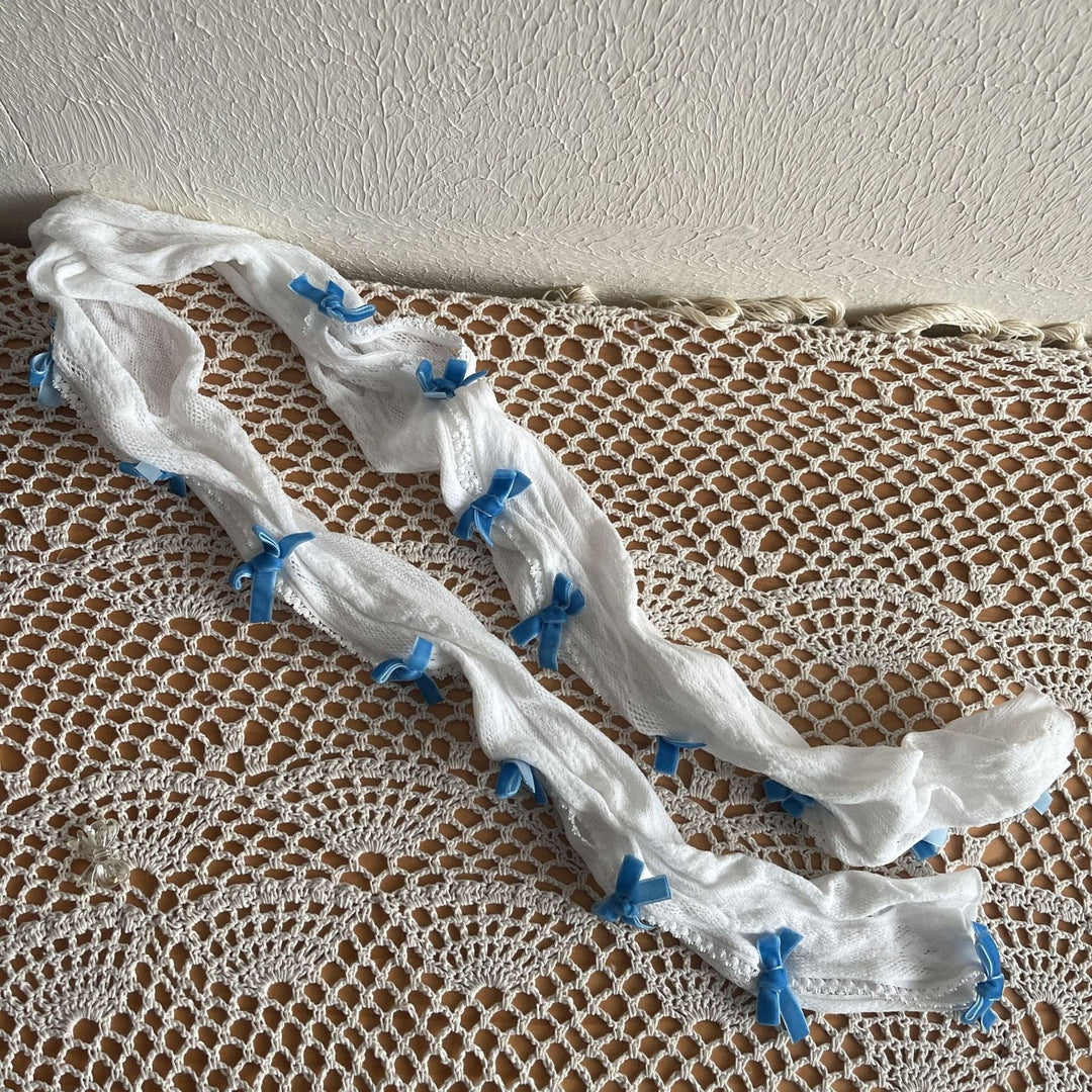 Lace bowknot hollow out contrast gloves  | Festival Outfits Women