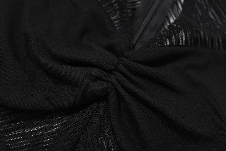 High neck ruched hollow out mesh zip-up tank cut out top  | Festival Outfits Women