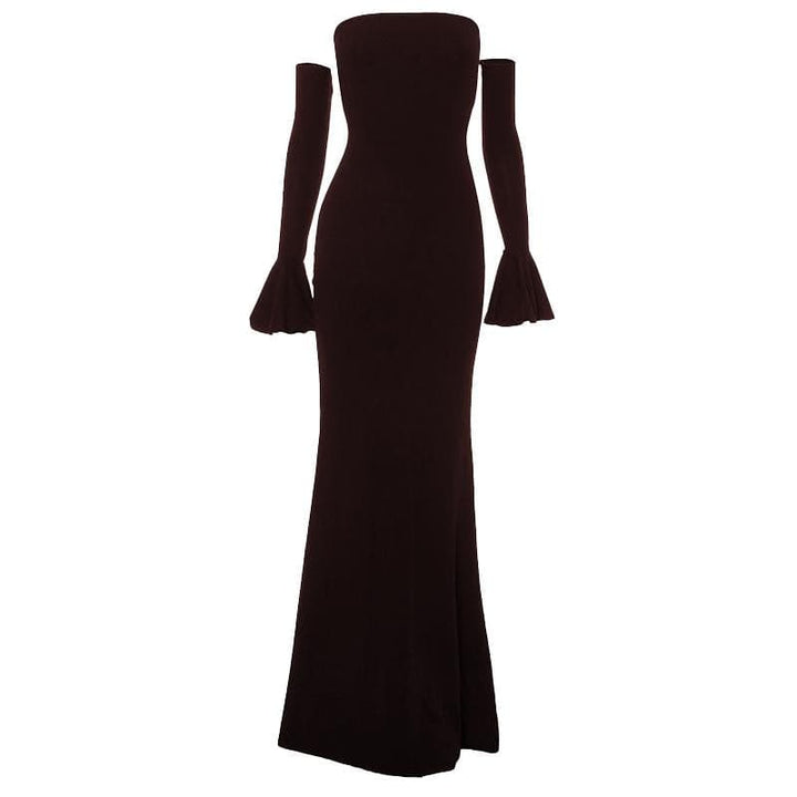 Gloves off shoulder backless tube maxi dress  | Festival Outfits Women