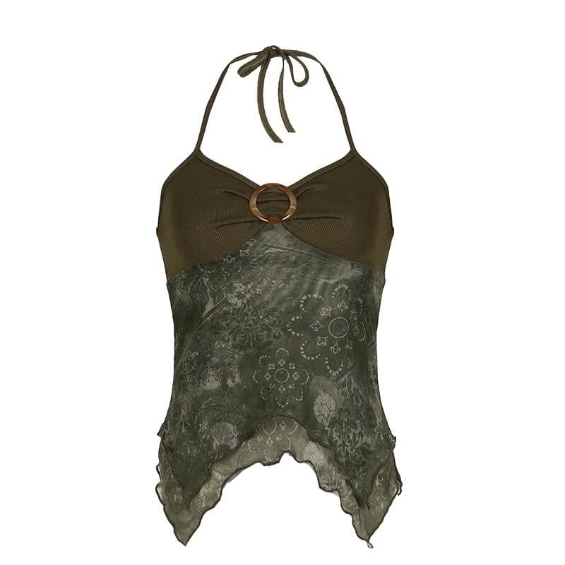 Ruffle mai kauri da aka buga da raga mai kauri | Kayan Biki na Mata