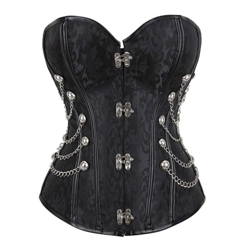 Sweetheart neck metal chain corset tube top  | Festival Outfits Women