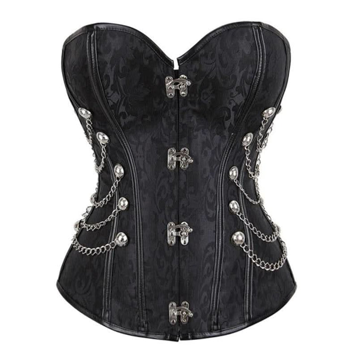 Sweetheart neck metal chain corset tube top  | Festival Outfits Women