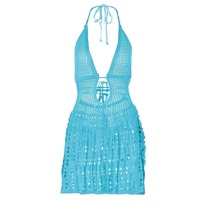 Riga mai zurfi mai kama da V wacce aka saka a wuyan Halter | Kayan Biki na Mata