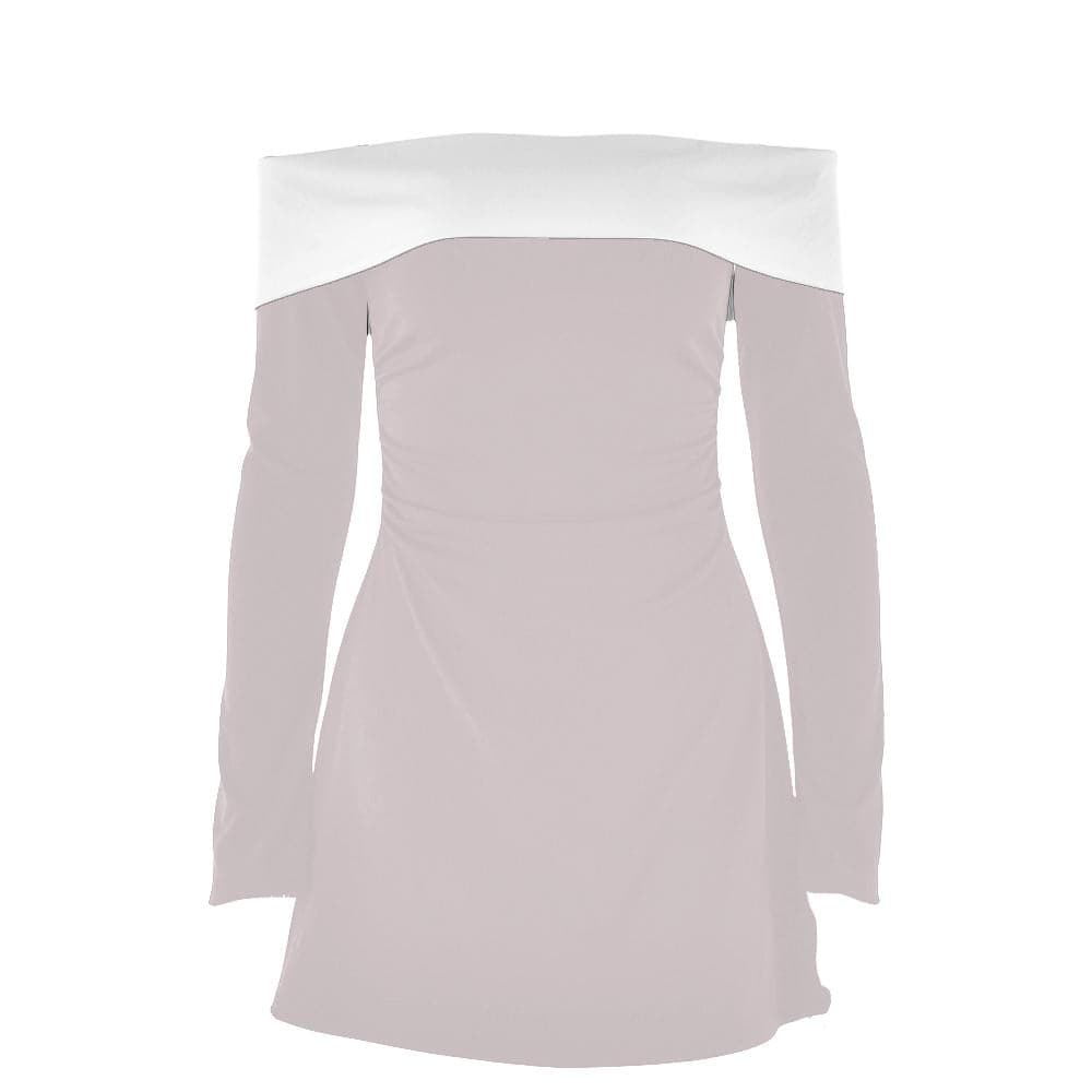 Long sleeve off shoulder patchwork backless mini dress  | Festival Outfits Women