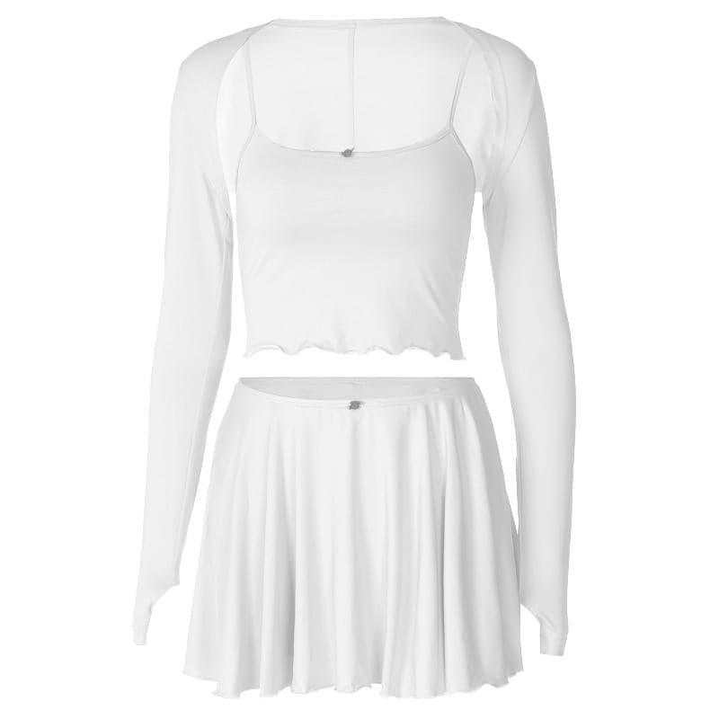 Safofin hannu masu dogon hannu da aka yi da wando mai guda 3 | Kayan Biki na Mata