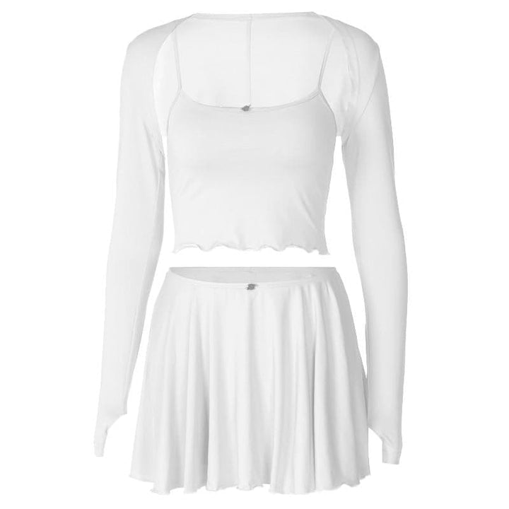 Safofin hannu masu dogon hannu da aka yi da wando mai guda 3 | Kayan Biki na Mata