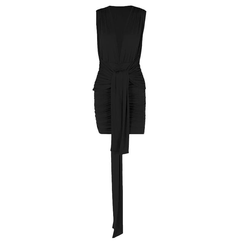 Riga mai kauri da wuyan Deep V | Kayan Biki na Mata