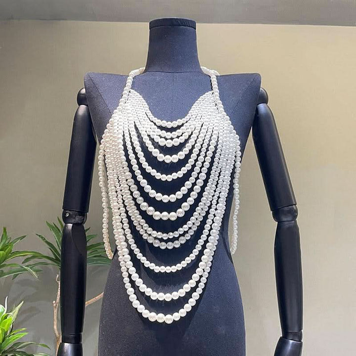 Halter beaded hollow out u neck cut out top  | Festival Outfits Women