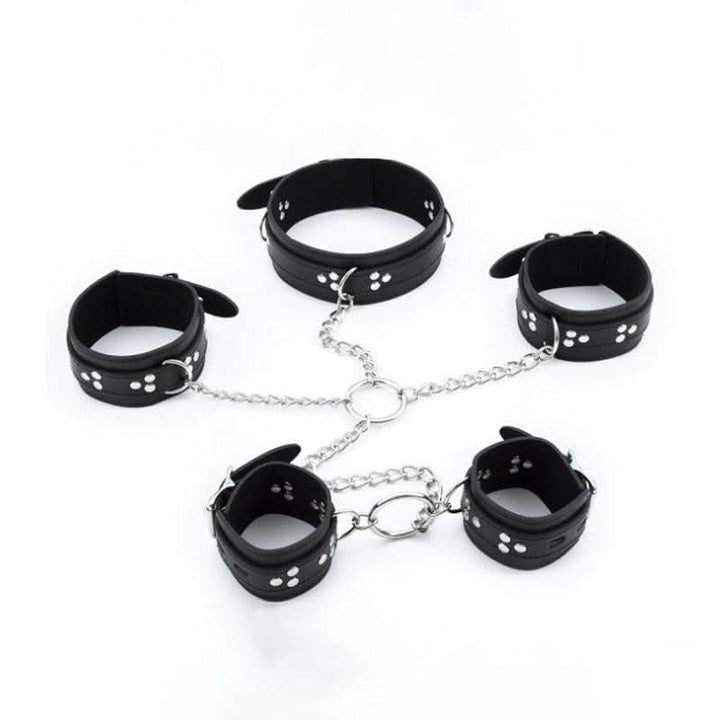 Black o ring PU leather metal chain garter belt  | Festival Outfits Women