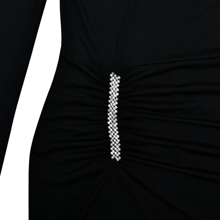 Irregular Long sleeve ruched backless slit maxi dress  | Festival Outfits Women