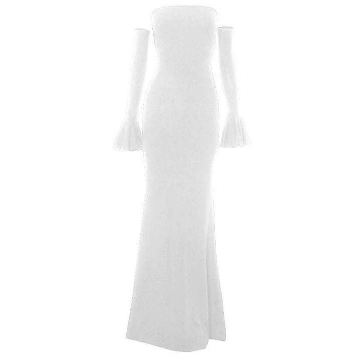 Gloves off shoulder backless tube maxi dress  | Festival Outfits Women