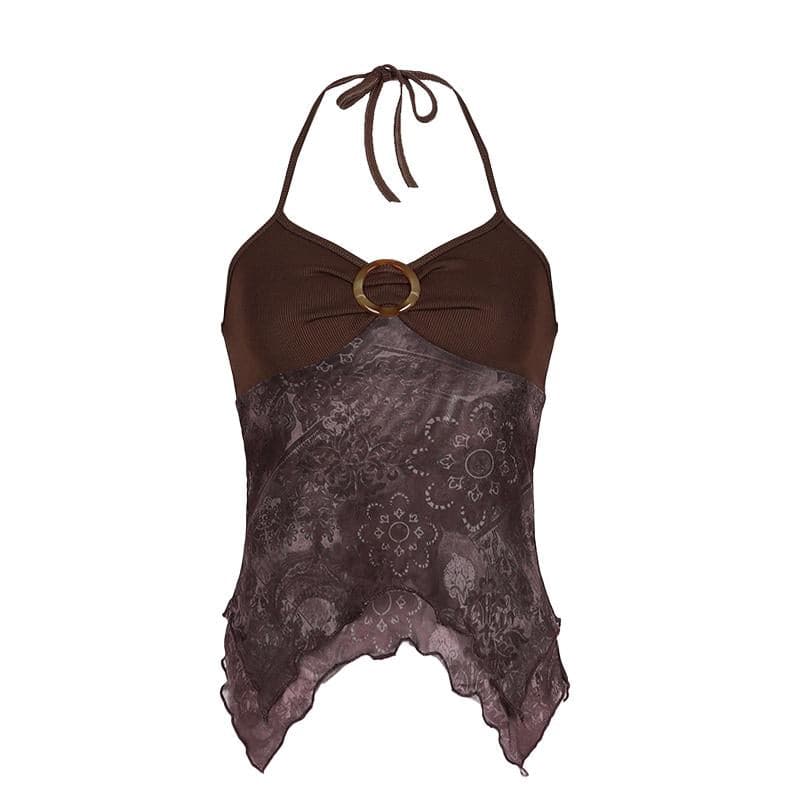 Ruffle mai kauri da aka buga da raga mai kauri | Kayan Biki na Mata