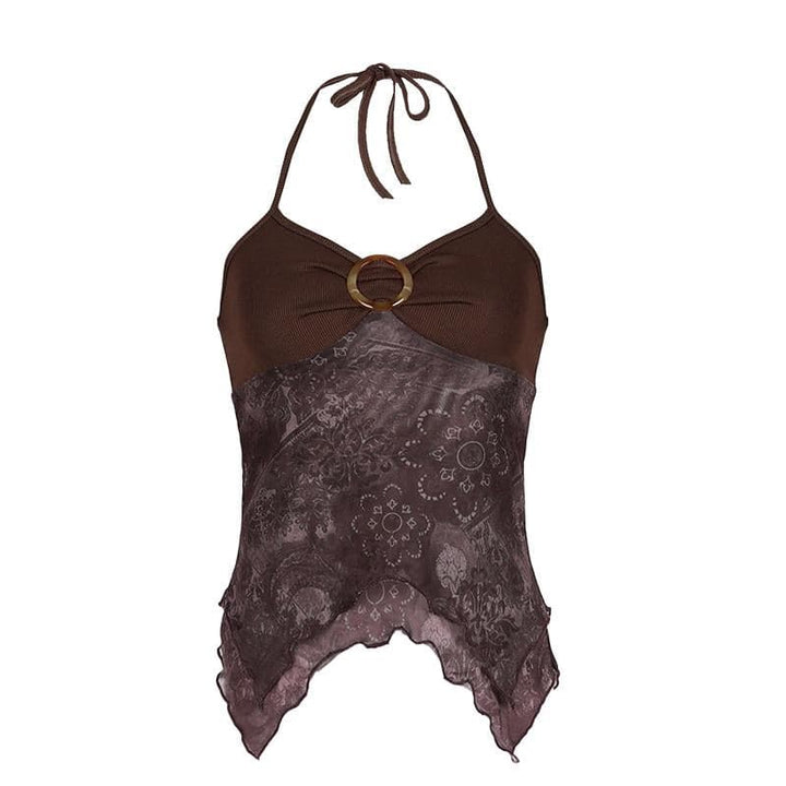 Ruffle mai kauri da aka buga da raga mai kauri | Kayan Biki na Mata