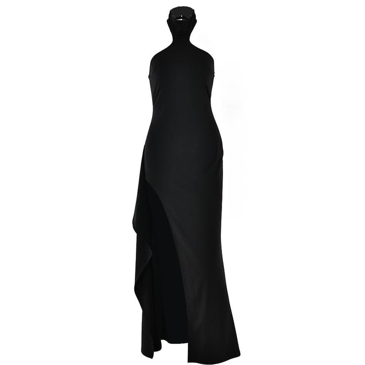 Riga mai tsayi da aka yi da zip-up mara tsari na maxi | Tufafin Biki na Mata