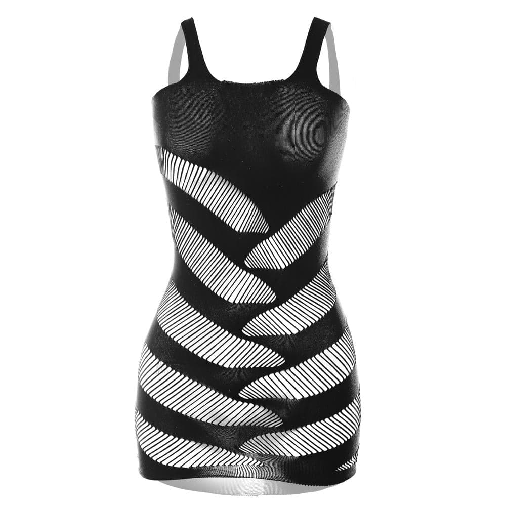 Square neck hollow out cami cut out mini dress  | Festival Outfits Women