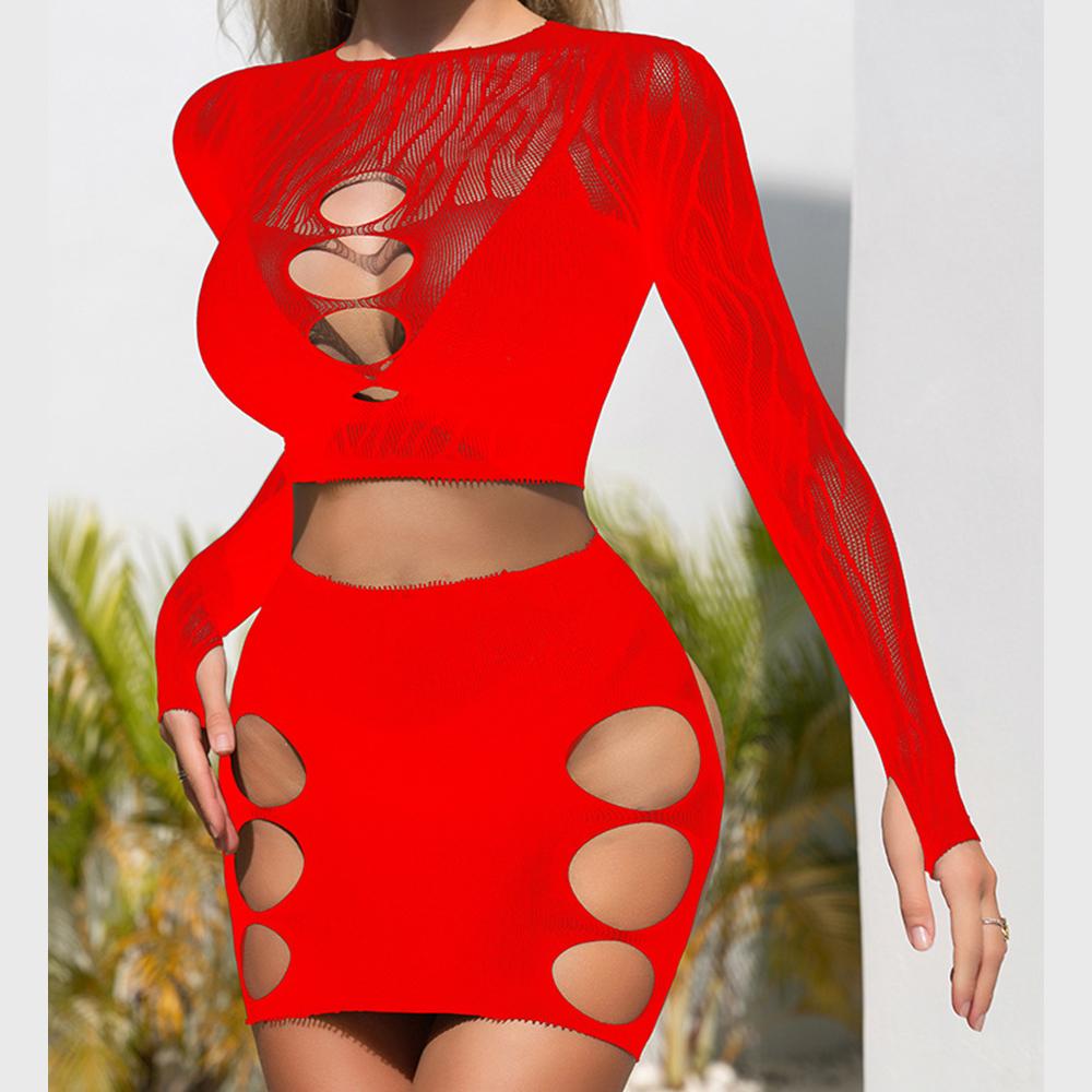 Long sleeve zebra sheer mesh mini skirt set  | Festival Outfits Women